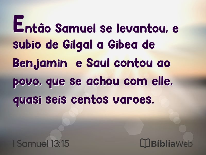 I Samuel 13:15 em imagem para compartilhar