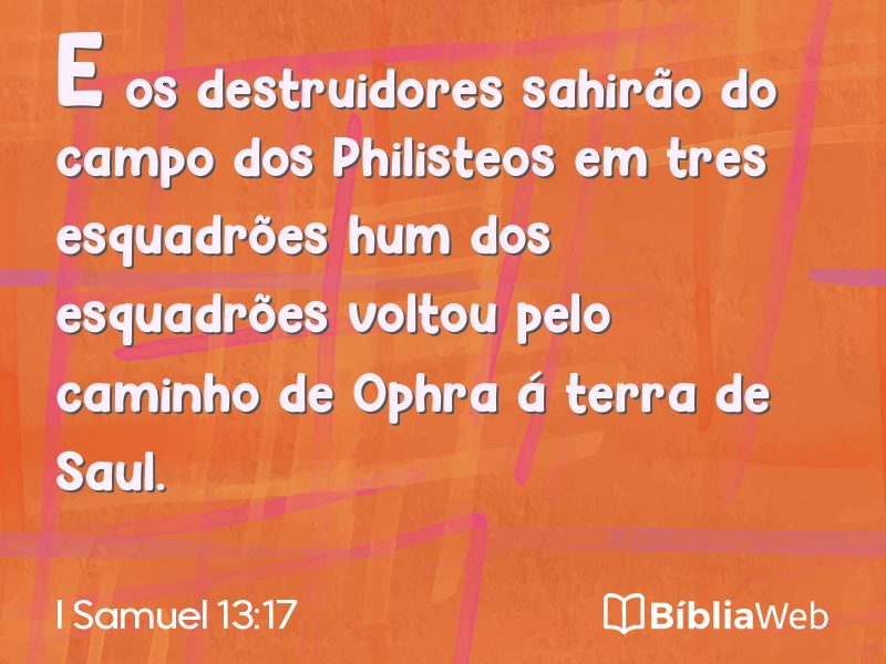 I Samuel 13:17 em imagem para compartilhar