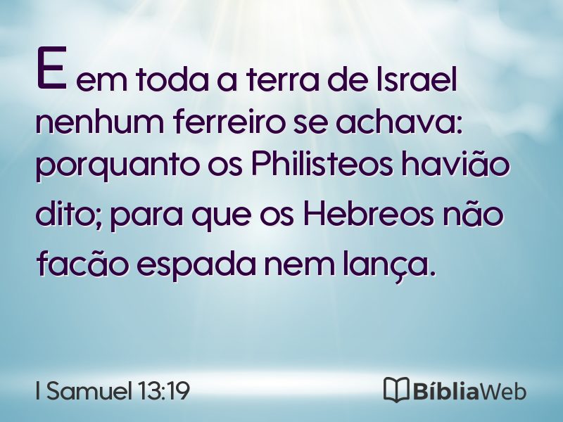 I Samuel 13:19 em imagem para compartilhar