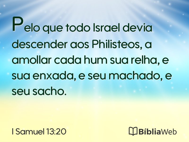 I Samuel 13:20 em imagem para compartilhar