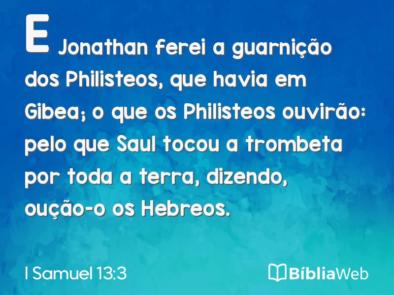 I Samuel 13:3 em imagem para compartilhar