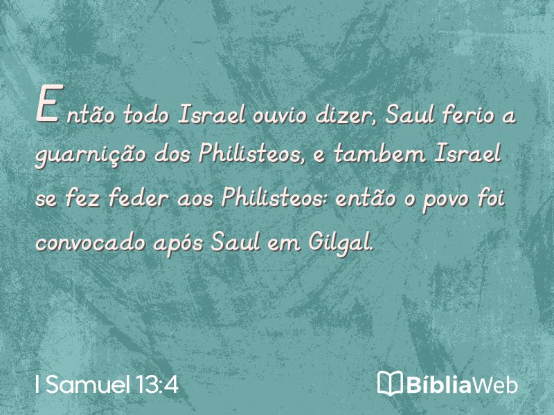 I Samuel 13:4 em imagem para compartilhar