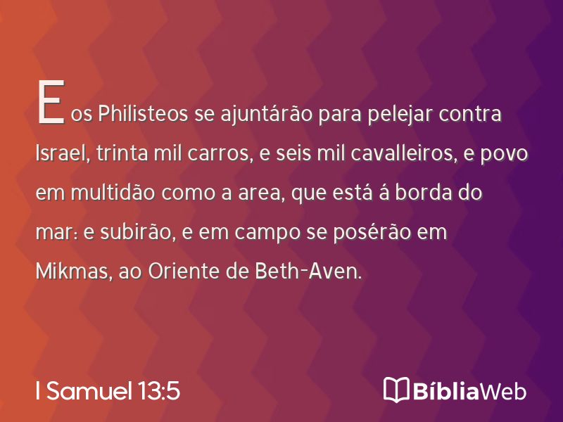 I Samuel 13:5 em imagem para compartilhar
