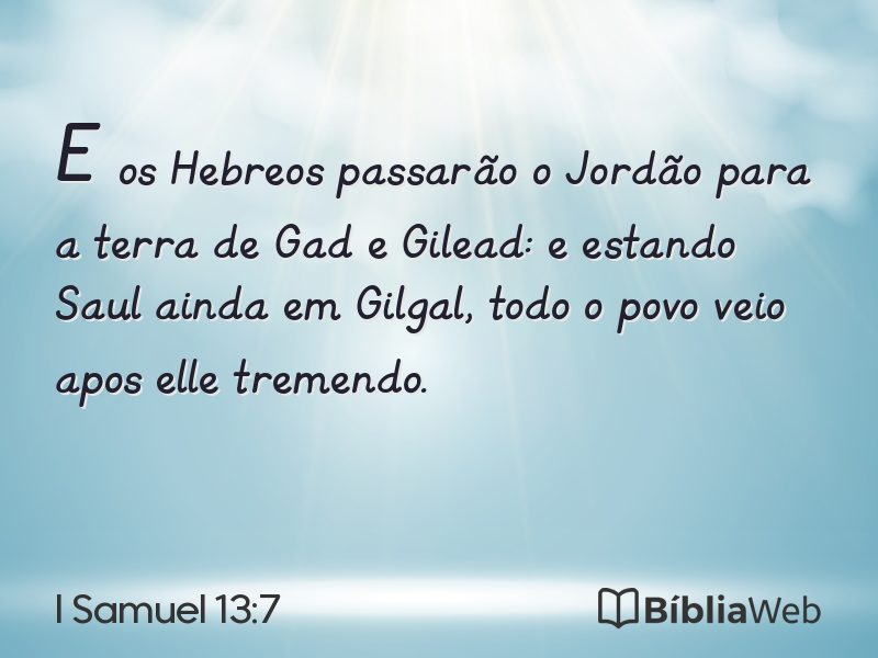 I Samuel 13:7 em imagem para compartilhar