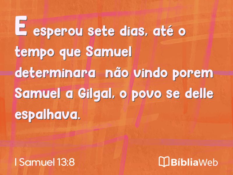 I Samuel 13:8 em imagem para compartilhar