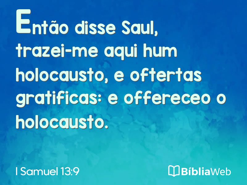 I Samuel 13:9 em imagem para compartilhar