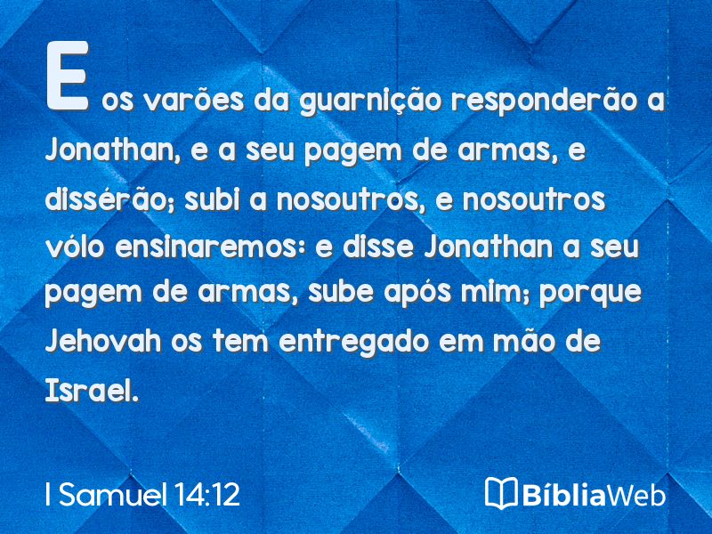 I Samuel 14:12 em imagem para compartilhar