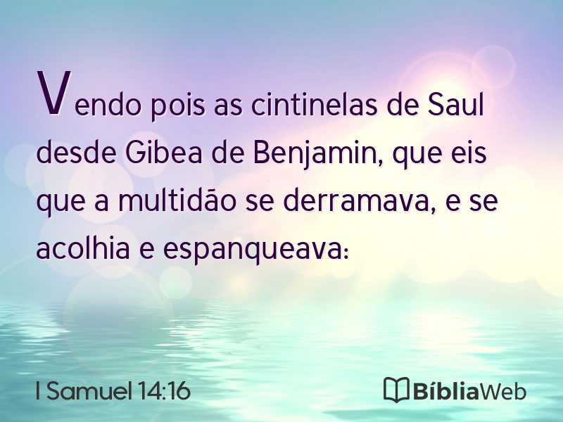 I Samuel 14:16 em imagem para compartilhar