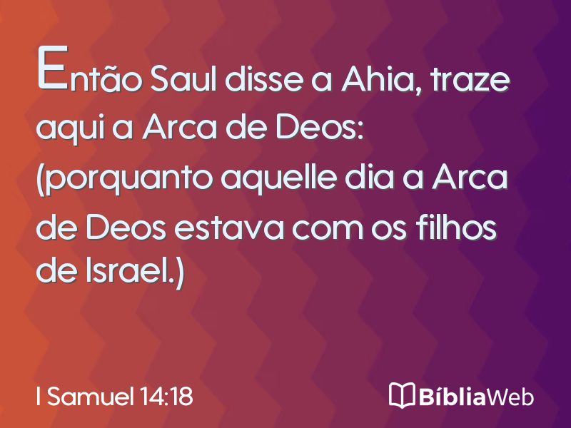 I Samuel 14:18 em imagem para compartilhar