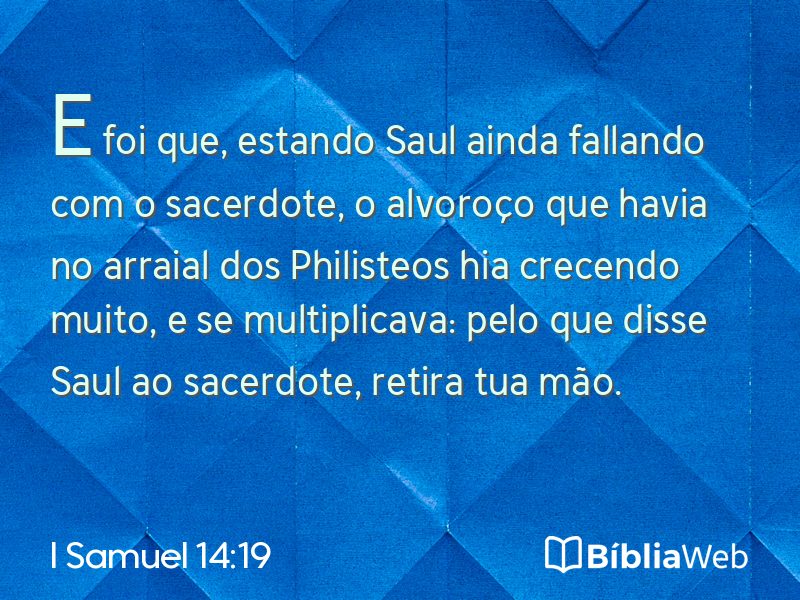 I Samuel 14:19 em imagem para compartilhar