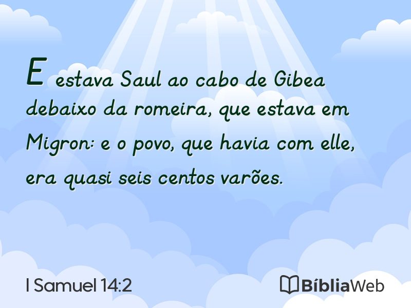 I Samuel 14:2 em imagem para compartilhar