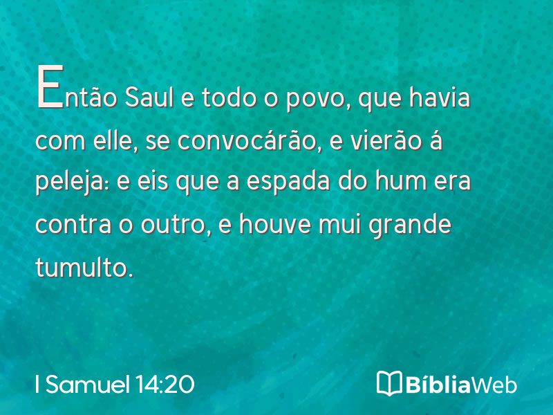 I Samuel 14:20 em imagem para compartilhar