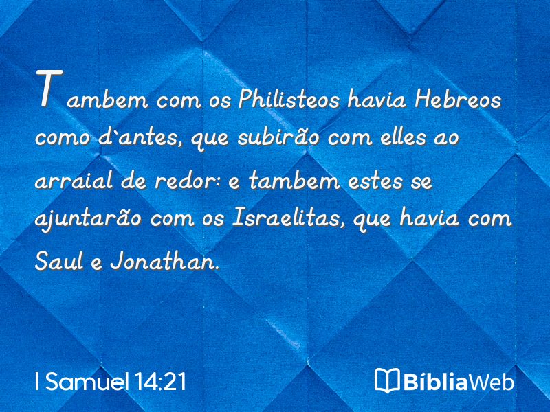 I Samuel 14:21 em imagem para compartilhar
