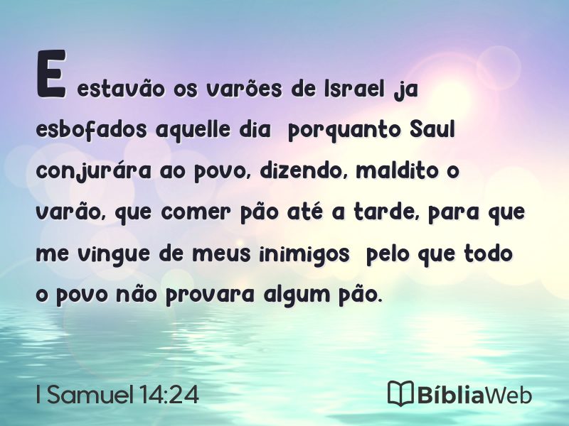 I Samuel 14:24 em imagem para compartilhar