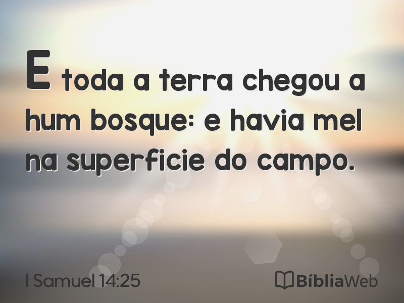 I Samuel 14:25 em imagem para compartilhar