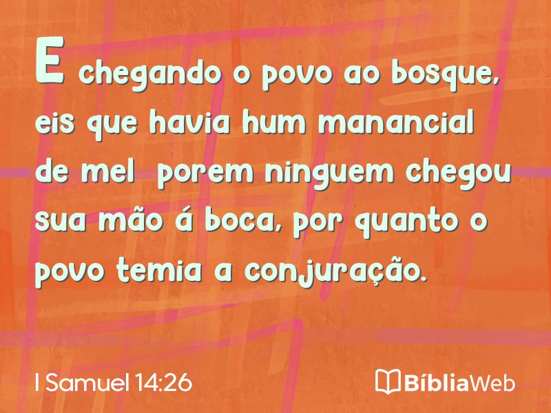 I Samuel 14:26 em imagem para compartilhar