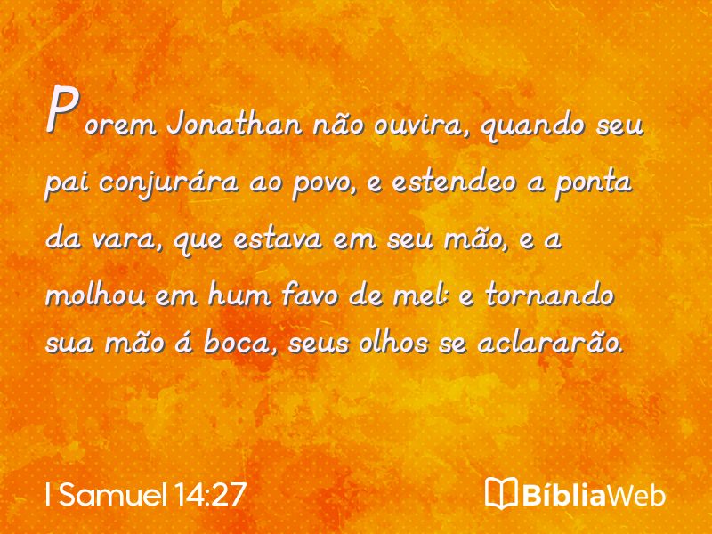 I Samuel 14:27 em imagem para compartilhar