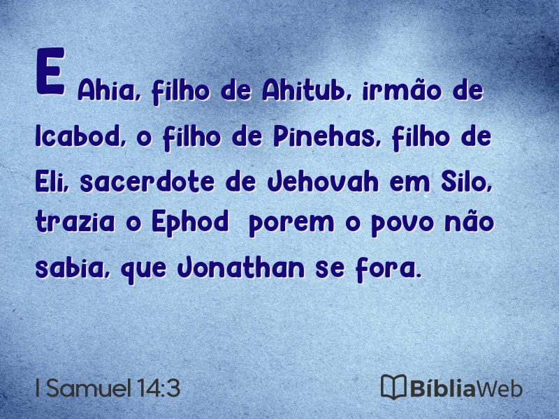 I Samuel 14:3 em imagem para compartilhar
