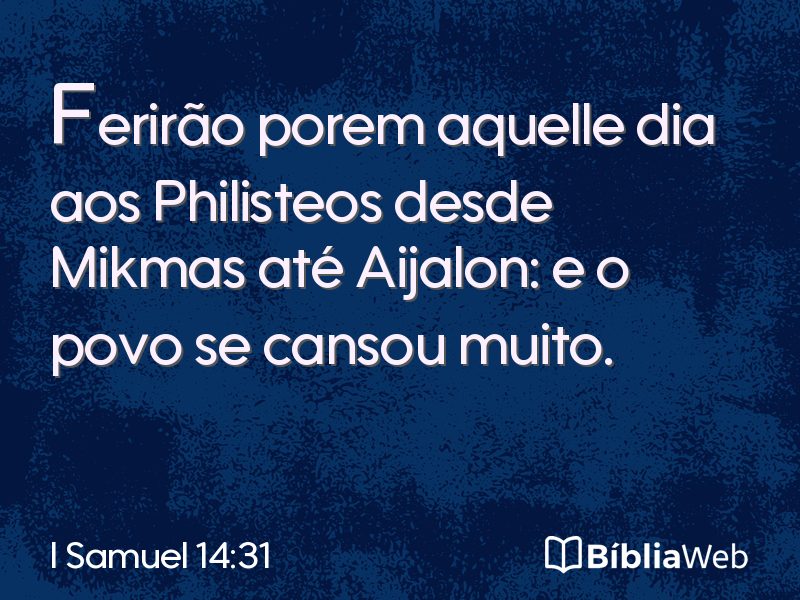 I Samuel 14:31 em imagem para compartilhar