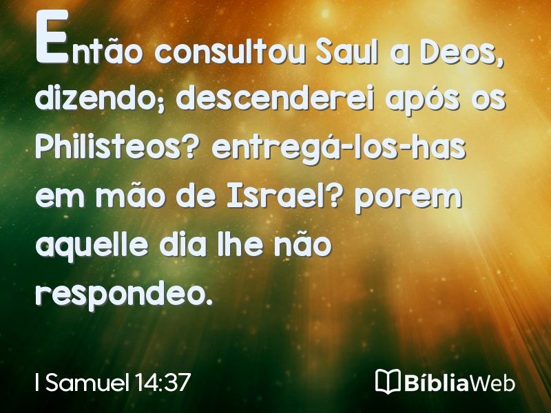 I Samuel 14:37 em imagem para compartilhar