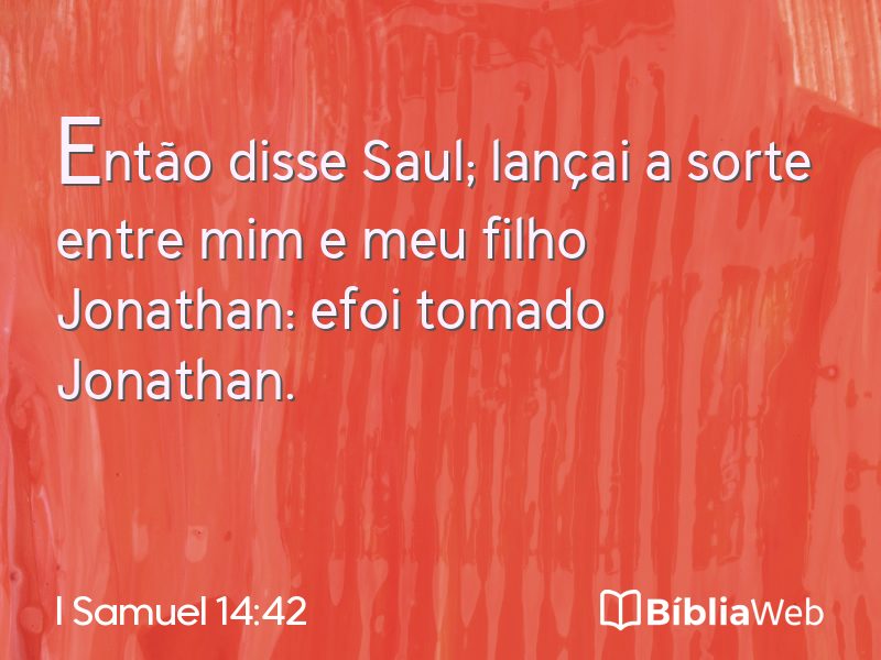I Samuel 14:42 em imagem para compartilhar