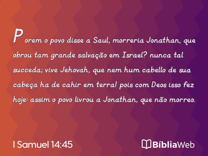 I Samuel 14:45 em imagem para compartilhar