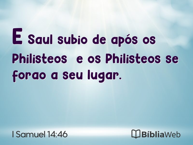 I Samuel 14:46 em imagem para compartilhar