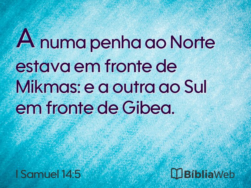 I Samuel 14:5 em imagem para compartilhar