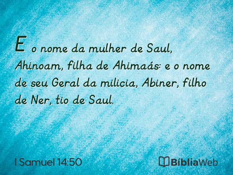 I Samuel 14:50 em imagem para compartilhar