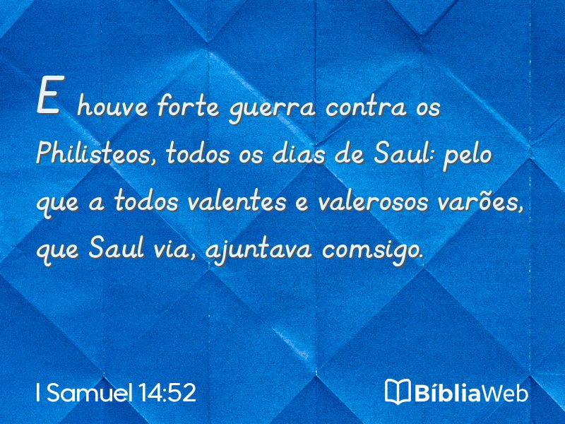 I Samuel 14:52 em imagem para compartilhar