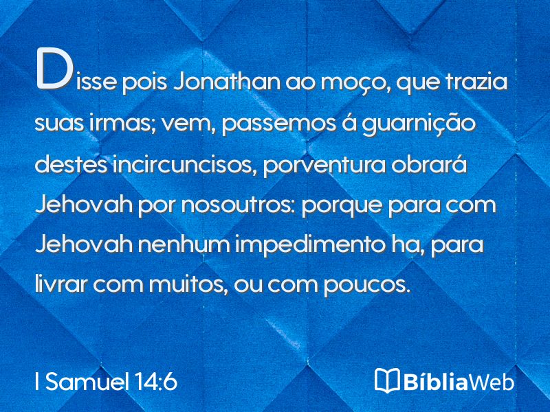 I Samuel 14:6 em imagem para compartilhar