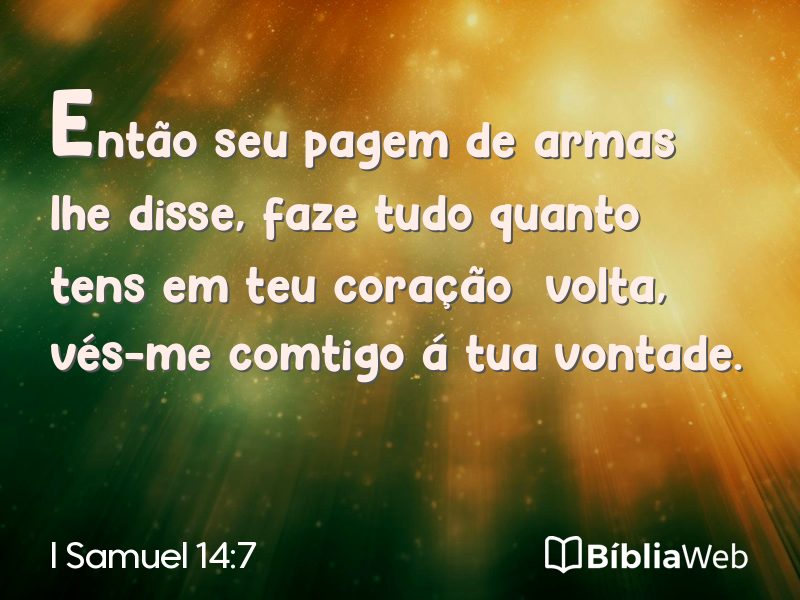 I Samuel 14:7 em imagem para compartilhar