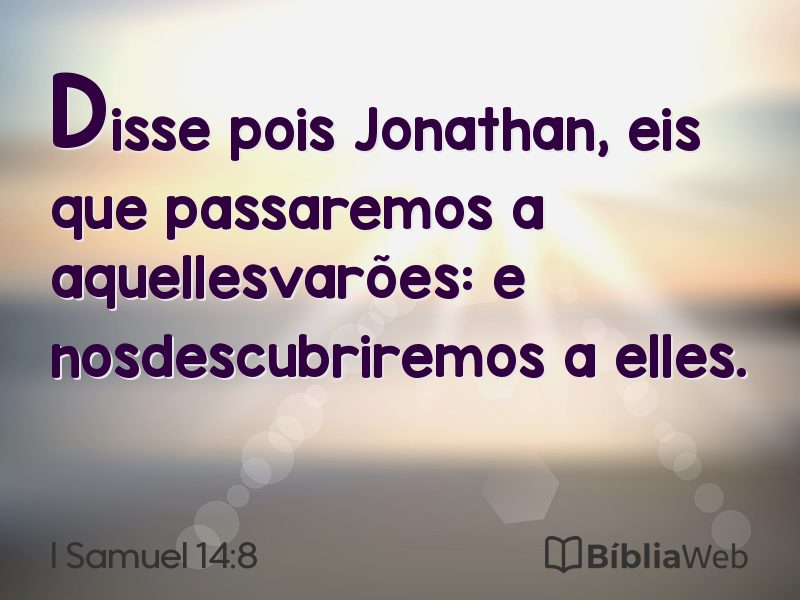 I Samuel 14:8 em imagem para compartilhar