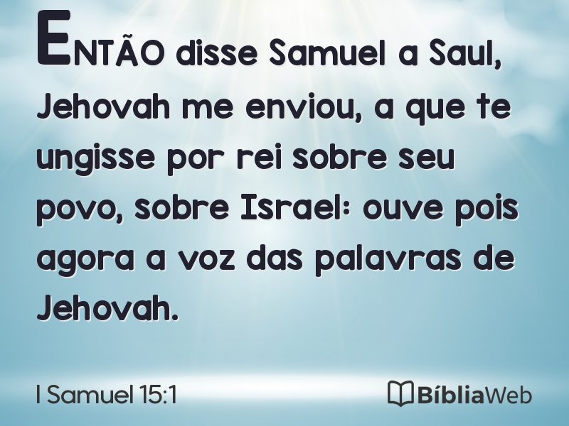 I Samuel 15:1 em imagem para compartilhar