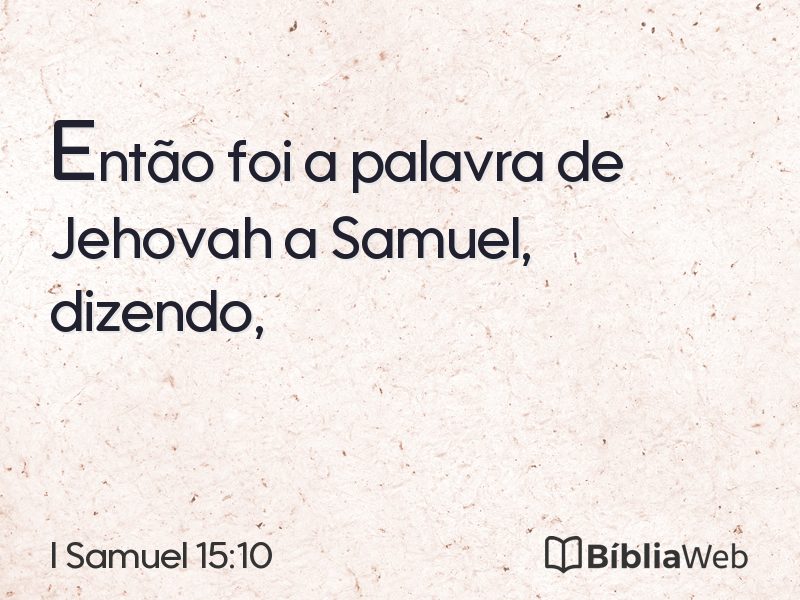 I Samuel 15:10 em imagem para compartilhar