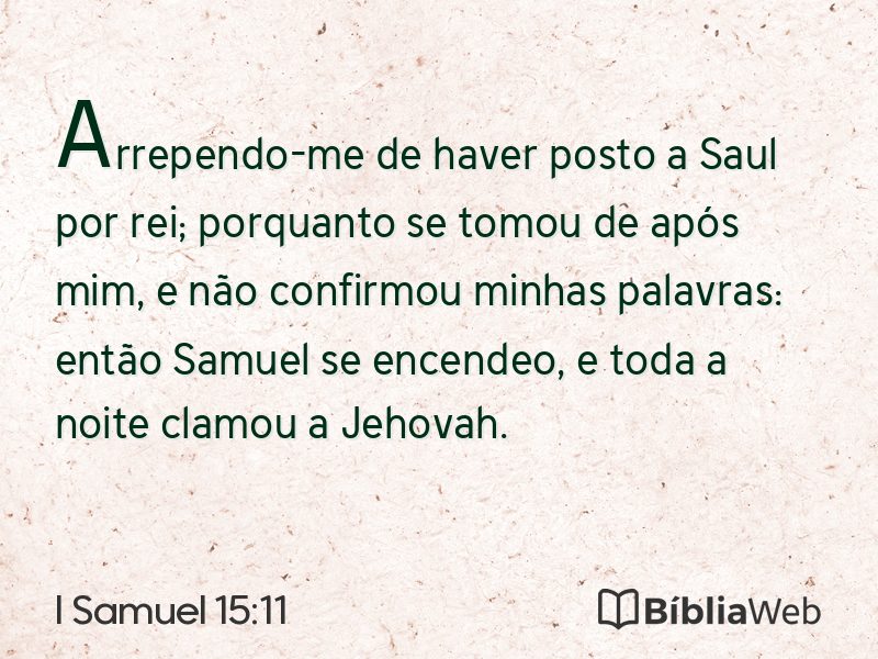 I Samuel 15:11 em imagem para compartilhar