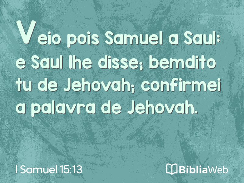 I Samuel 15:13 em imagem para compartilhar