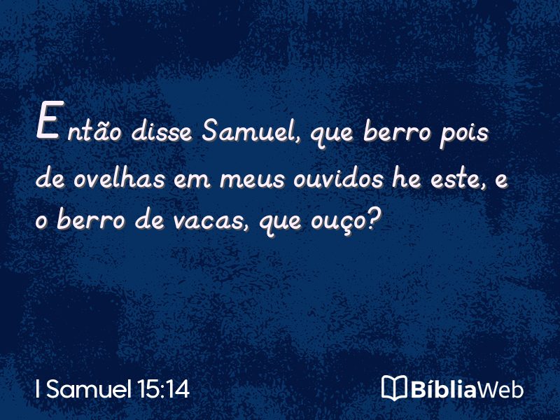 I Samuel 15:14 em imagem para compartilhar