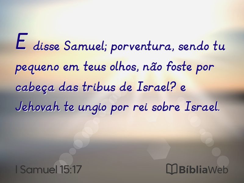 I Samuel 15:17 em imagem para compartilhar