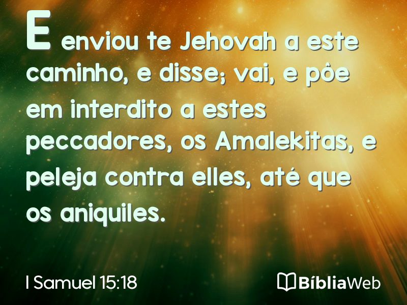 I Samuel 15:18 em imagem para compartilhar