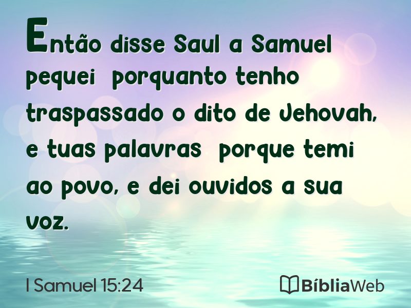 I Samuel 15:24 em imagem para compartilhar