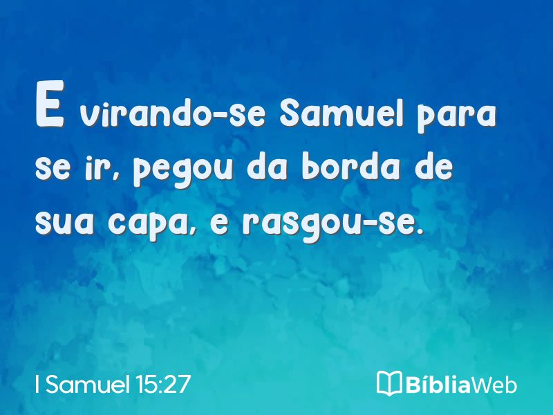 I Samuel 15:27 em imagem para compartilhar