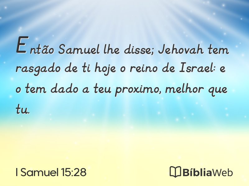 I Samuel 15:28 em imagem para compartilhar