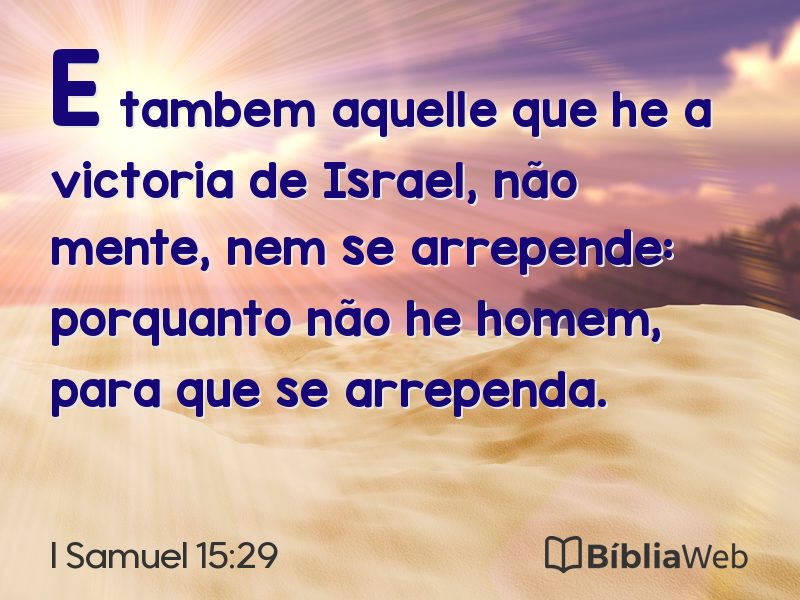 I Samuel 15:29 em imagem para compartilhar