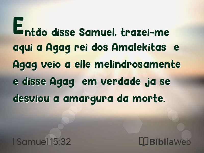 I Samuel 15:32 em imagem para compartilhar