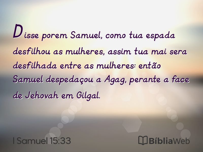 I Samuel 15:33 em imagem para compartilhar
