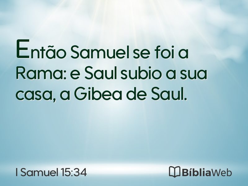 I Samuel 15:34 em imagem para compartilhar