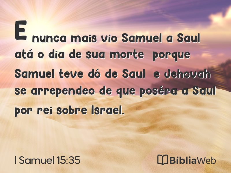 I Samuel 15:35 em imagem para compartilhar
