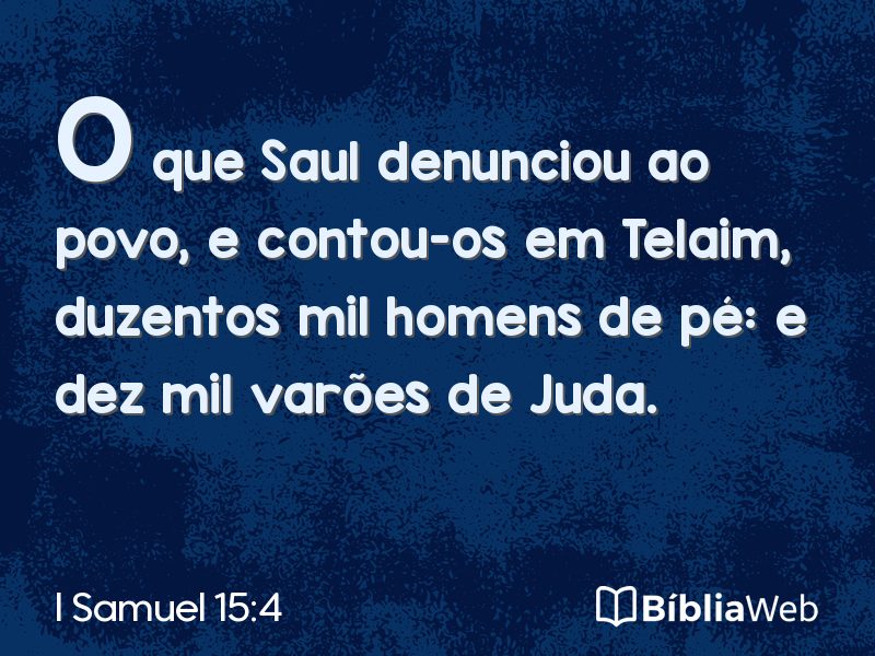 I Samuel 15:4 em imagem para compartilhar