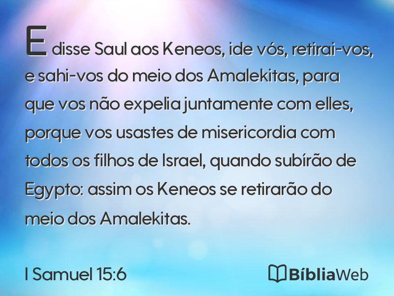 I Samuel 15:6 em imagem para compartilhar